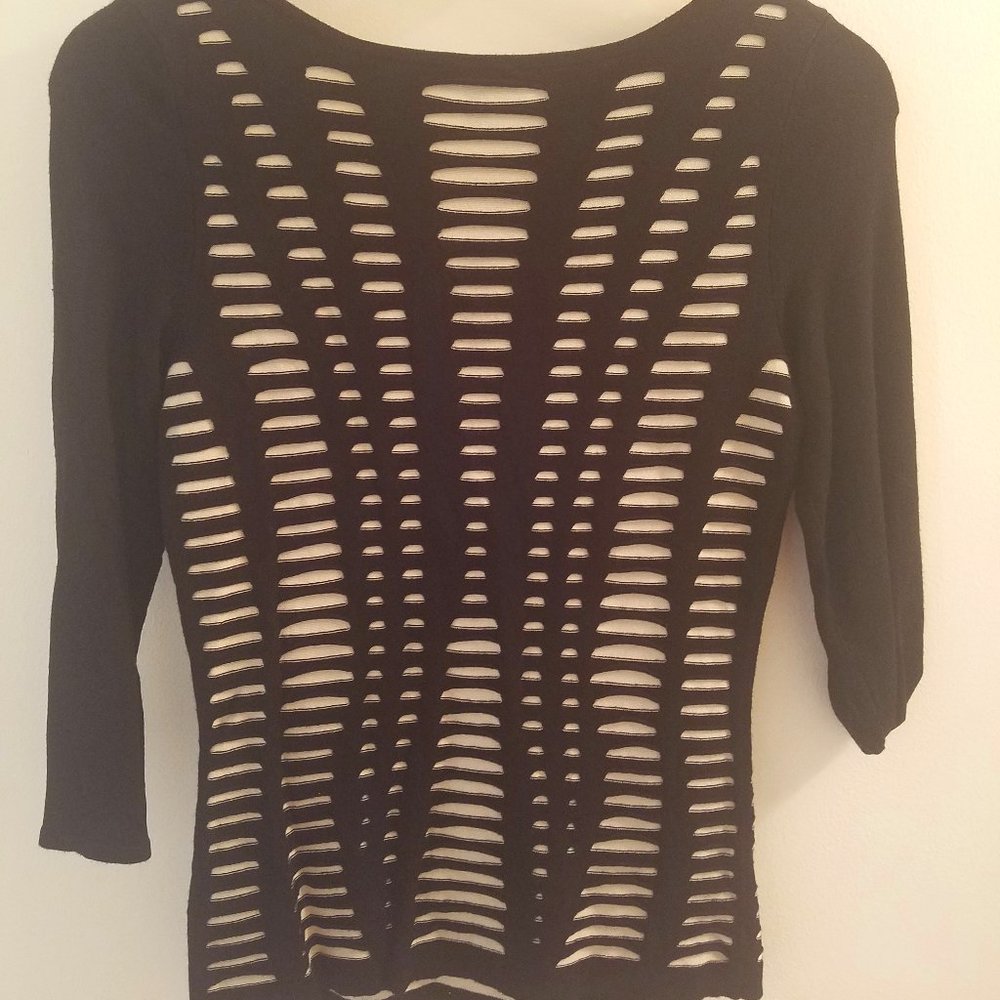 Express Tan and Black Top - NWOT